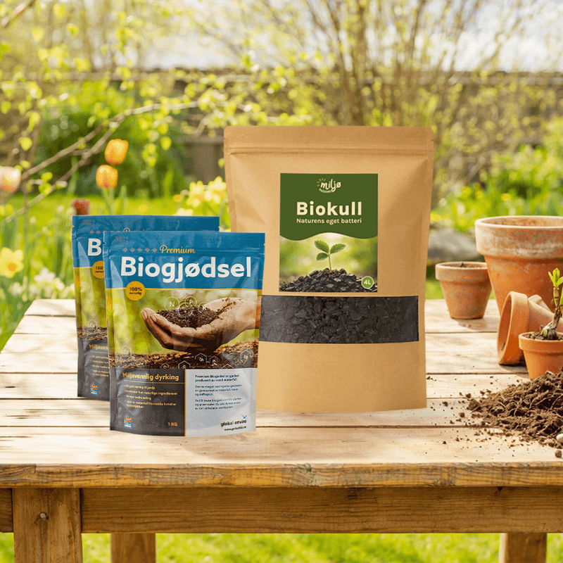 Næringspakke: Biogjødsel x 2 + Biokull
